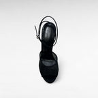 Black platform sandal shoe top