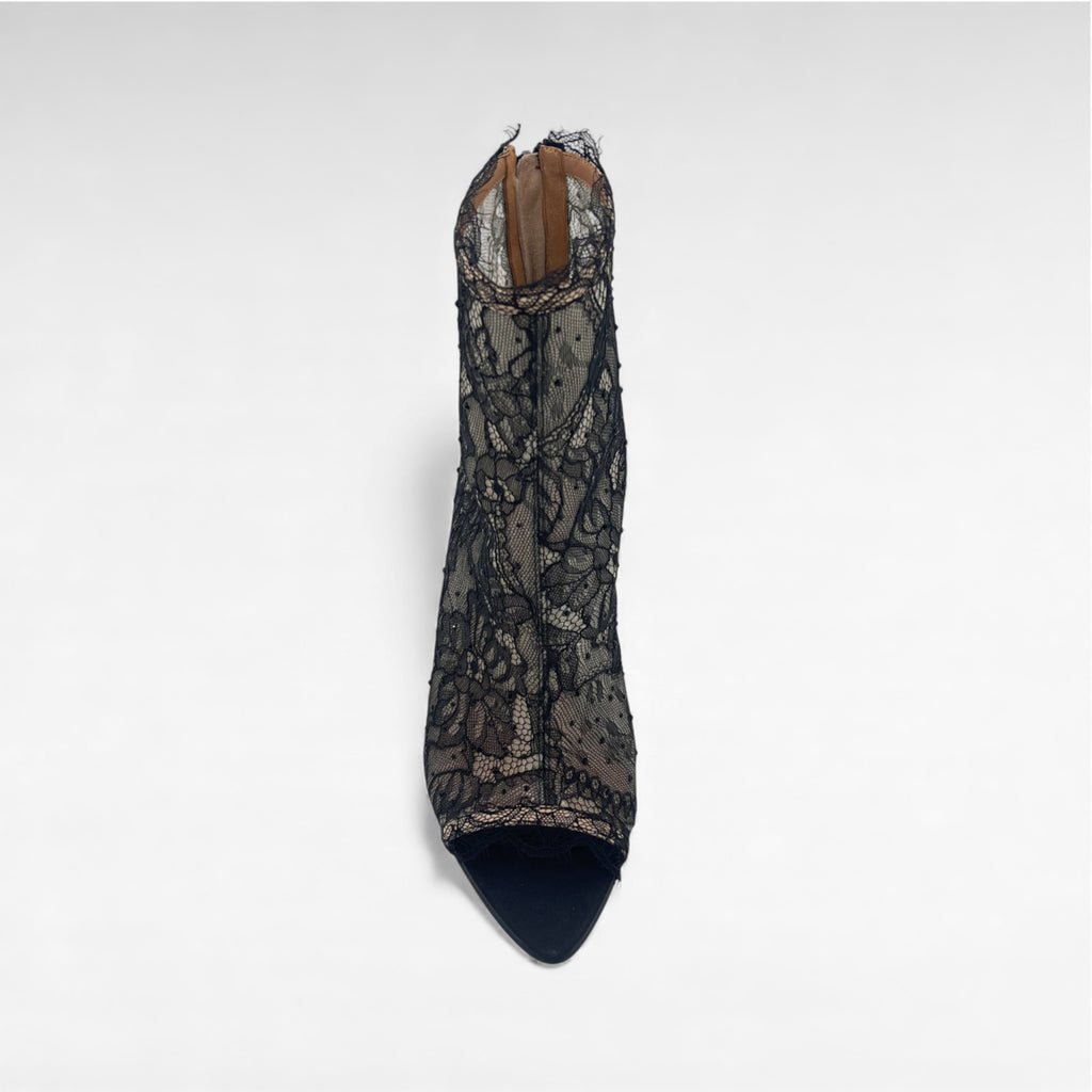 black lace boot