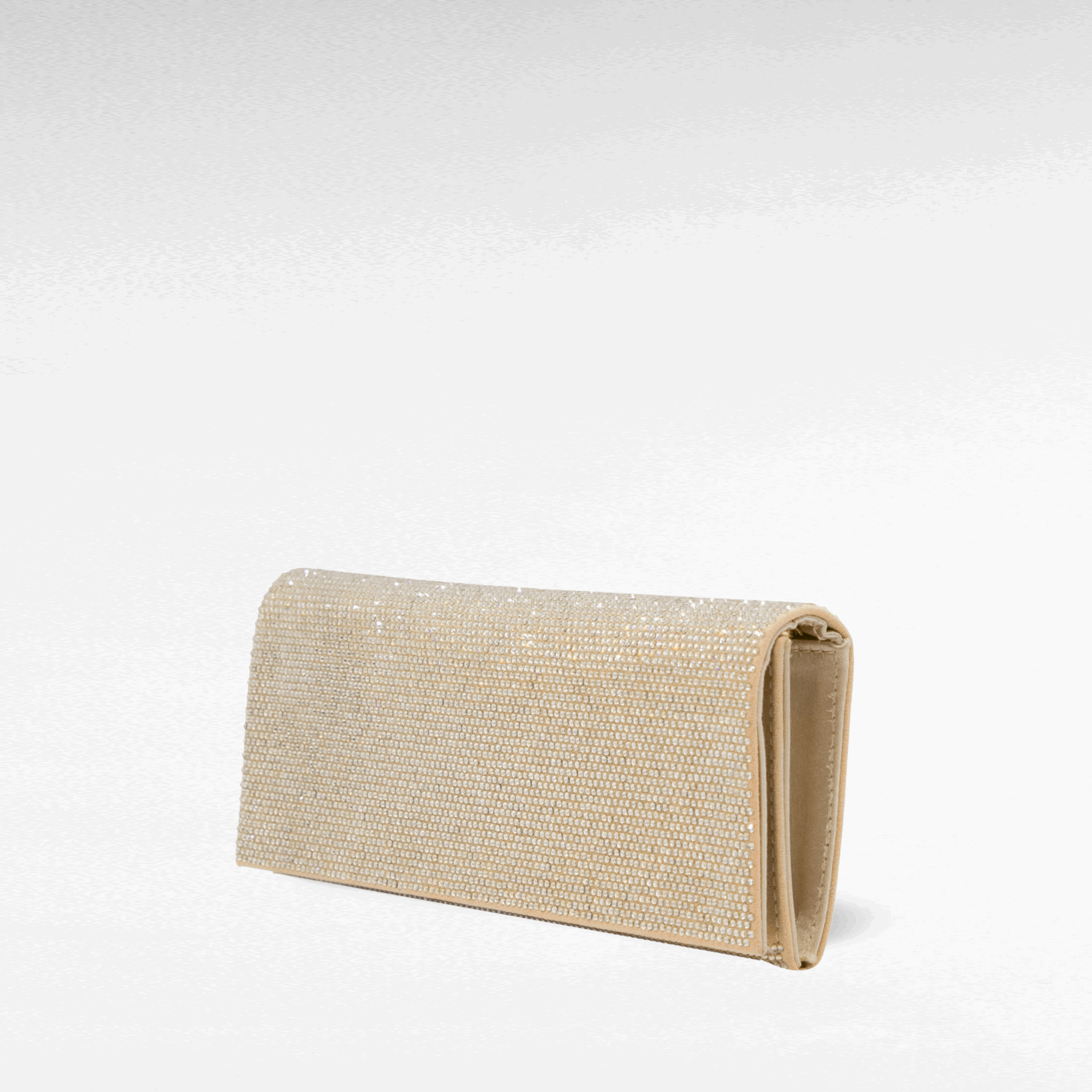 Gold crystal clutch evening bag