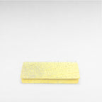 YELLOW DRAPED CRYSTAL CLUTCH