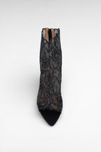 BELLA BOOTIE 105 - LACE CRYSTAL BLACK