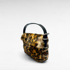 Leopard faux-fur mini handbag