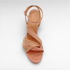 nude organza sandal