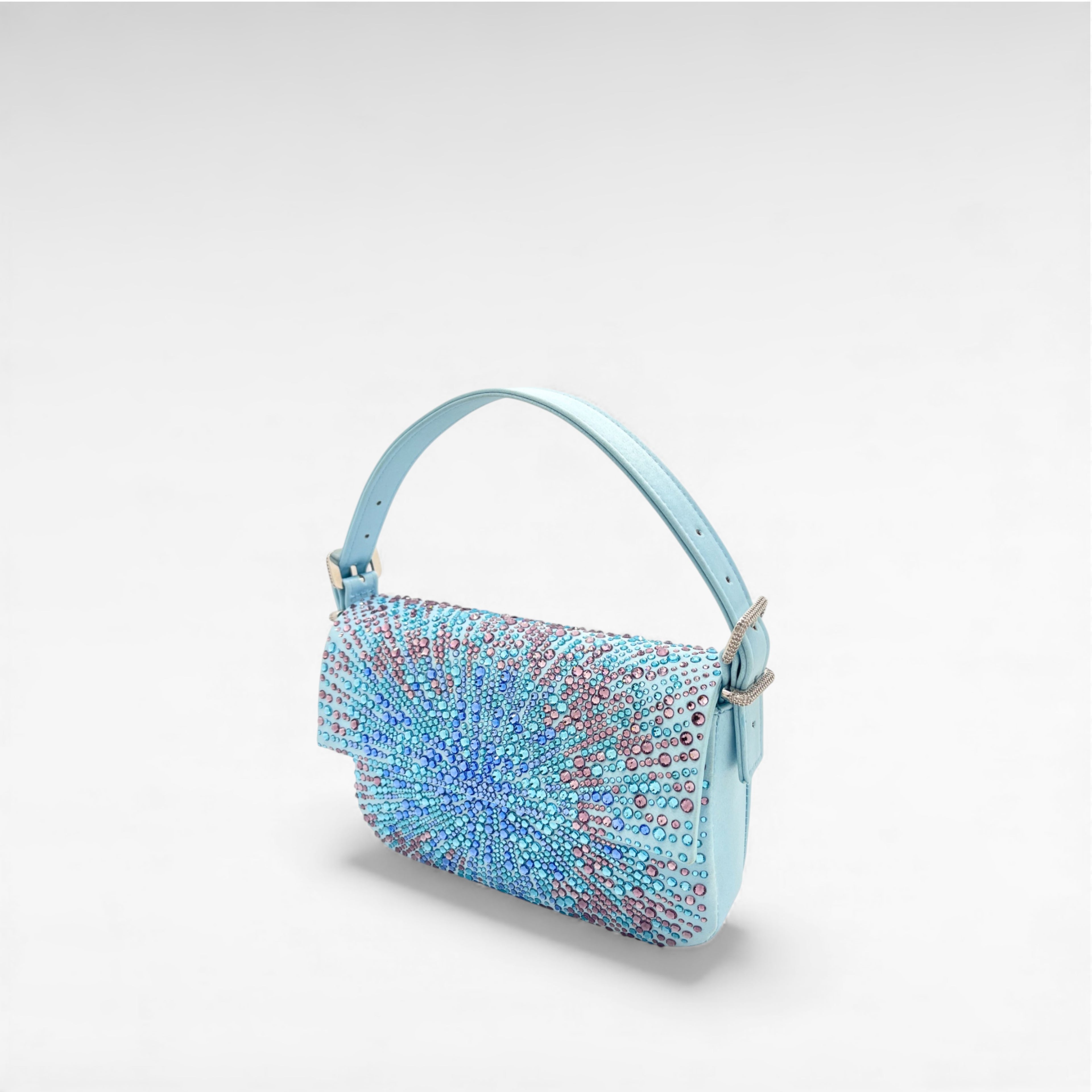 light blue crystal mini bag