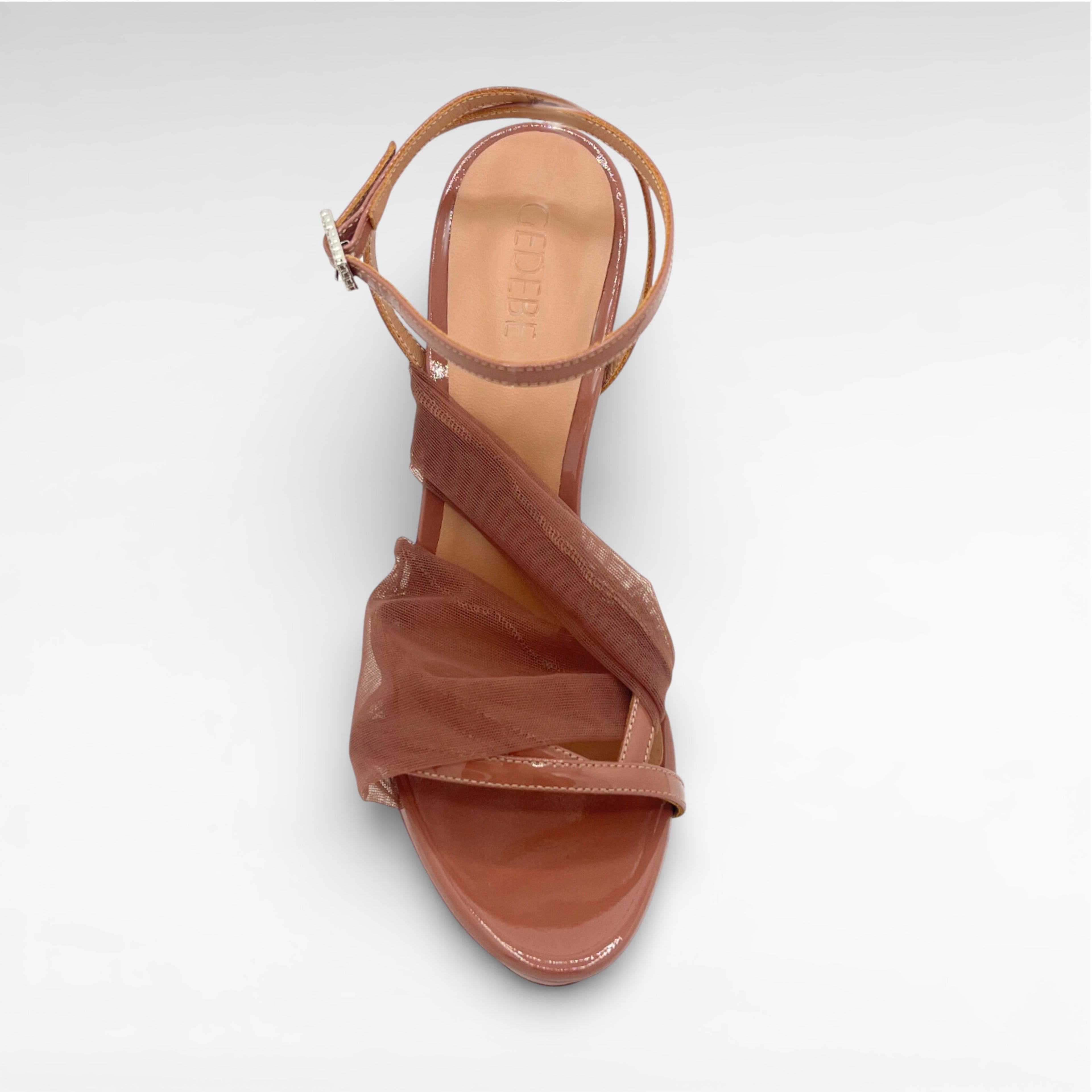 brown organza sandal top